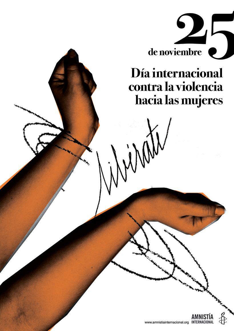 Cartel para el día internacional contra la violencia hacia las mujeres 0