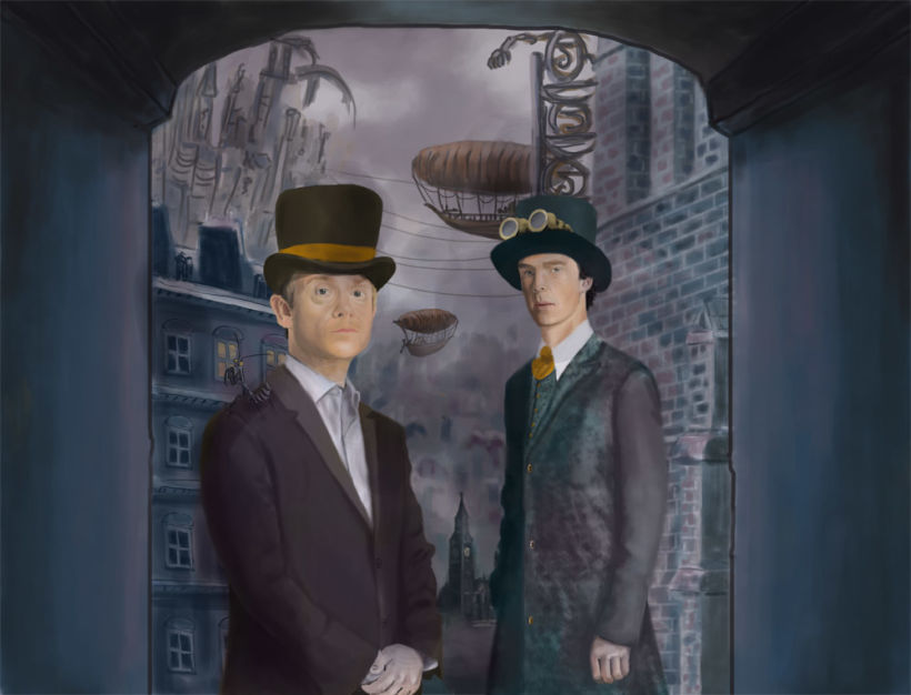 Ilustración digital: Sherlock 0