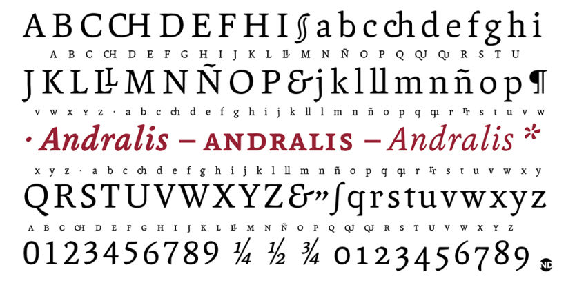 Tipografía Andralis 6