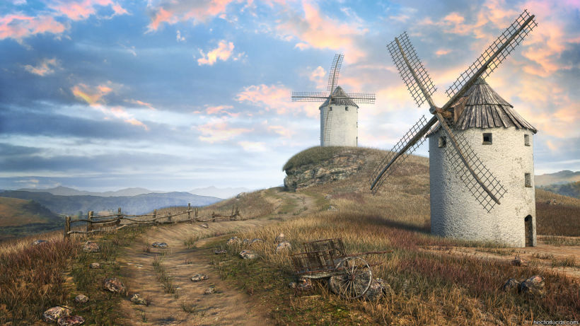 Windmills Landscape 0