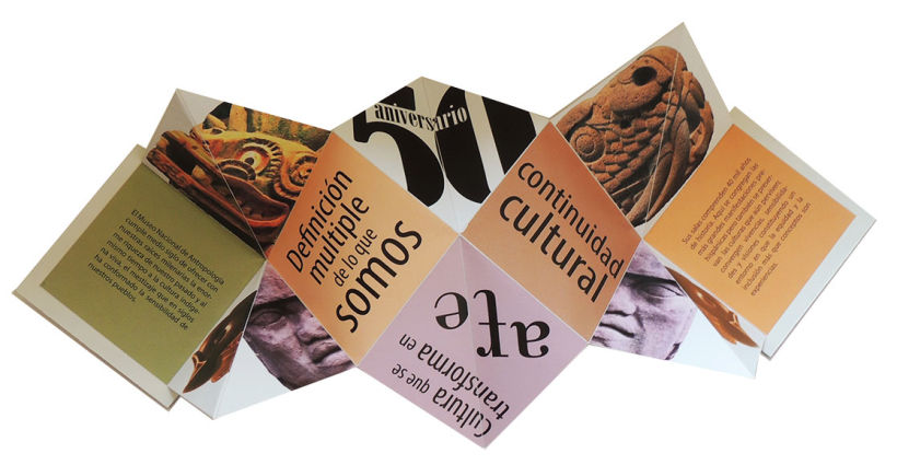 Propuesta de folleto para 50 aniversario del Museo Nacional de Antropología e Historia de México 3