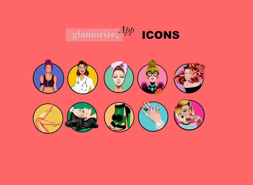 Glamorize Icon Set Design -1