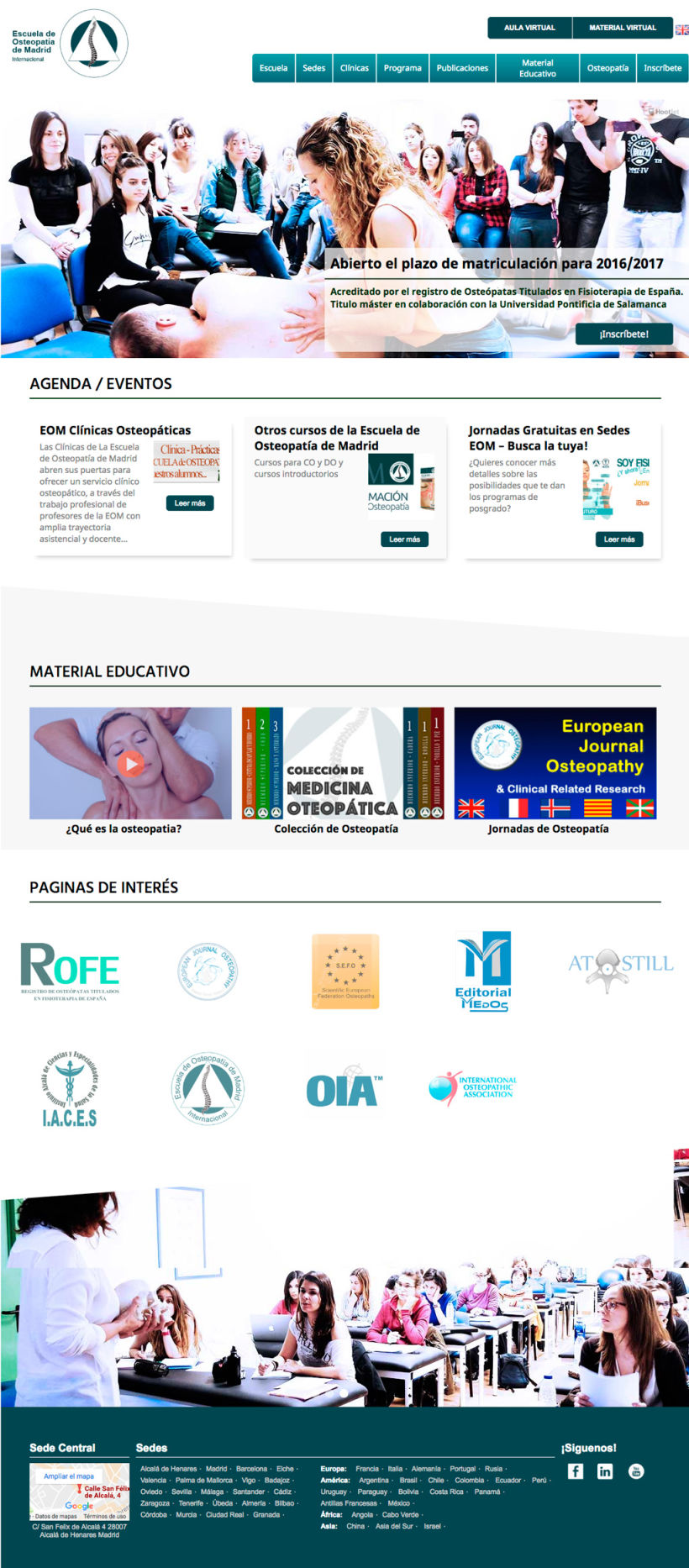 Web de EOM- Escuela de Osteopatía de Madrid -1