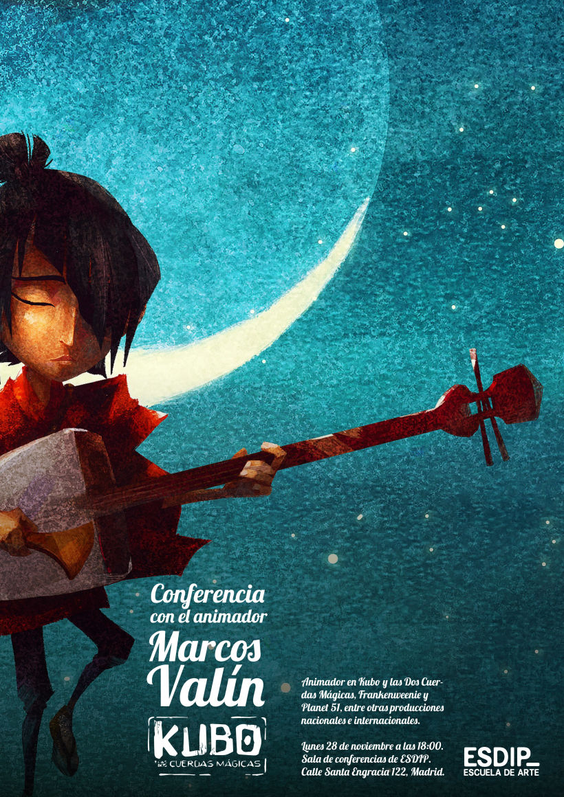 Conferencia con Marcos Valín, animador en Kubo y las Dos Cuerdas Mágicas 0