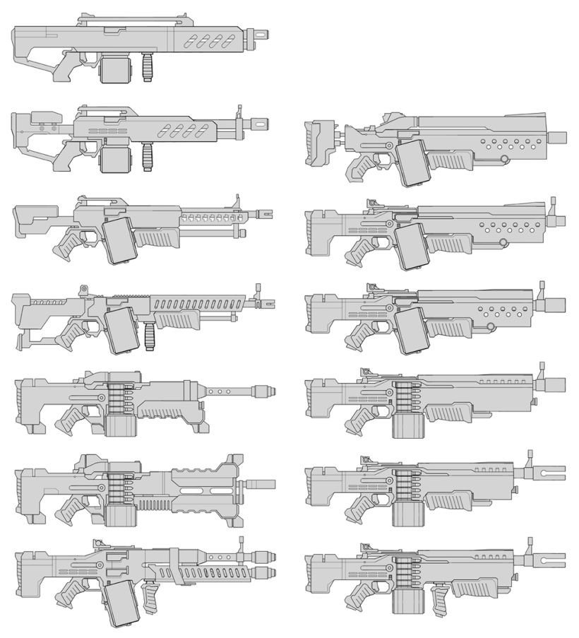 Weapons concept art 0