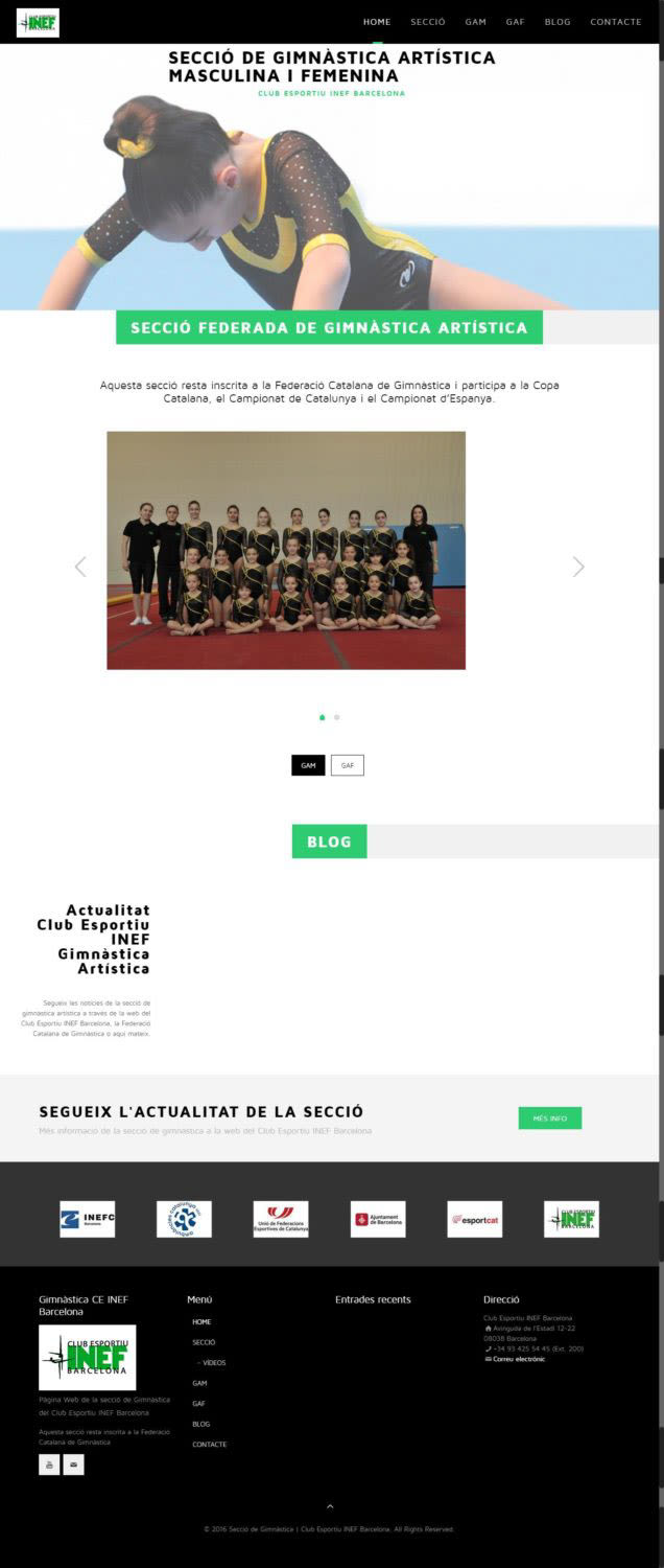Web de les Seccions del Club Esportiu INEF Barcelona - 2016 3