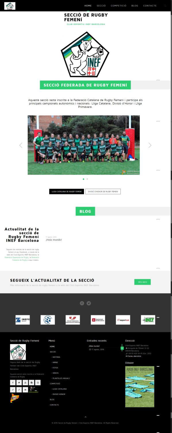 Web de les Seccions del Club Esportiu INEF Barcelona - 2016 4
