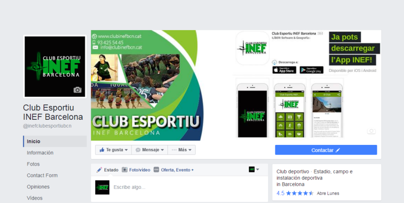 Redes Sociales Club Esportiu INEF Barcelona -1