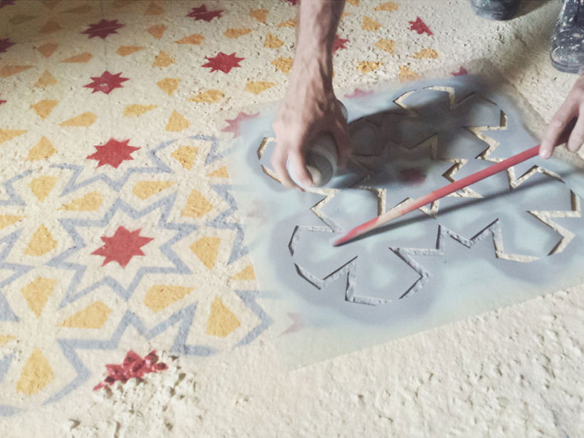 Javier de Riba, un maestro en el arte de pintar suelos hidráulicos 4