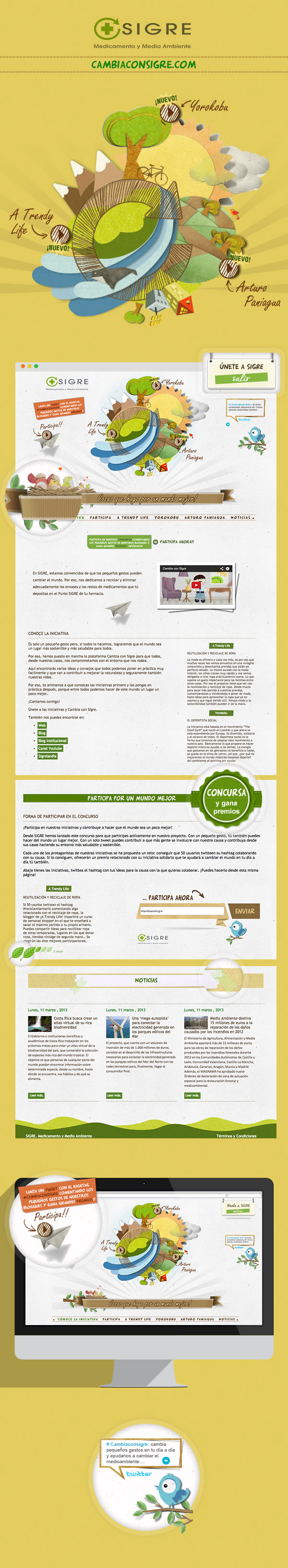 Recycle website design | Cambia con SIGRE  0