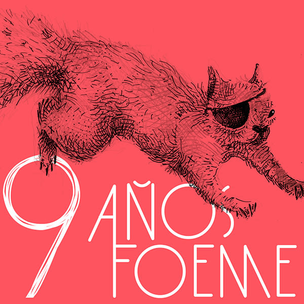 Gráficos y cartel para el noveno aniversario de la banda de rock Foeme 3
