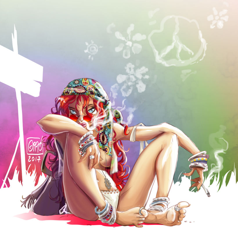 Smoking Hippie -1