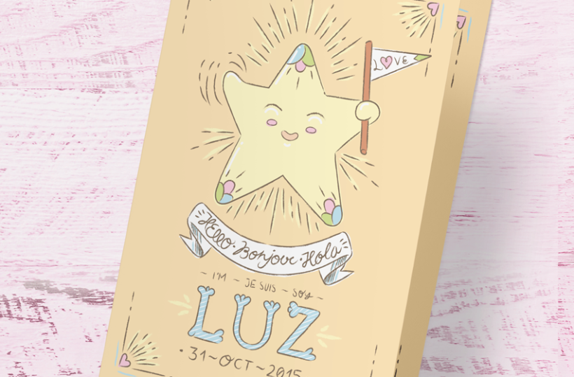 BABY LUZ · New born greeting card design and illustration  0