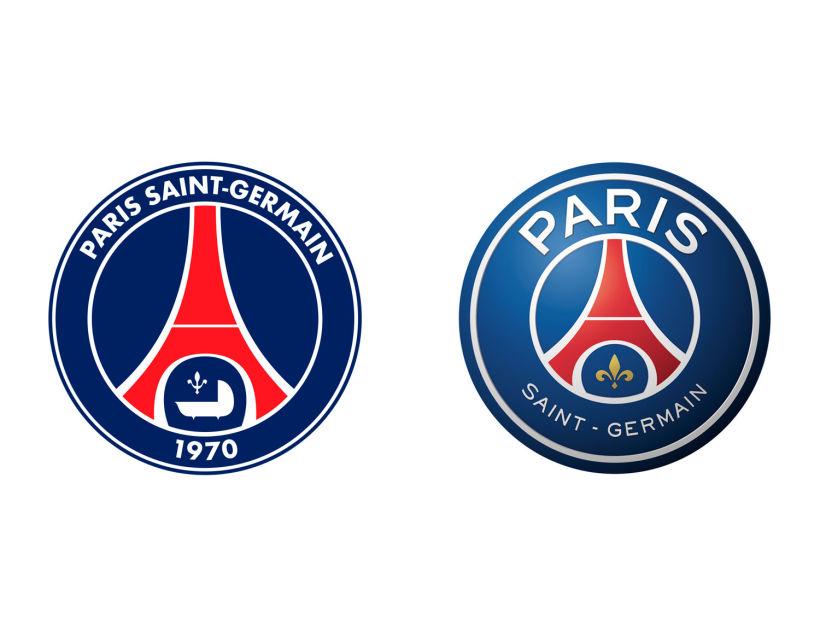 4 logotipos de fútbol antes y después de ser rediseñados 8