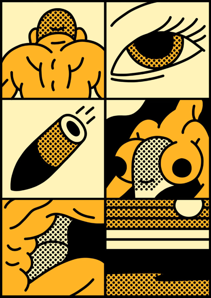 Ilustraciones animadas en clave de cómic de Simon Landrein 9