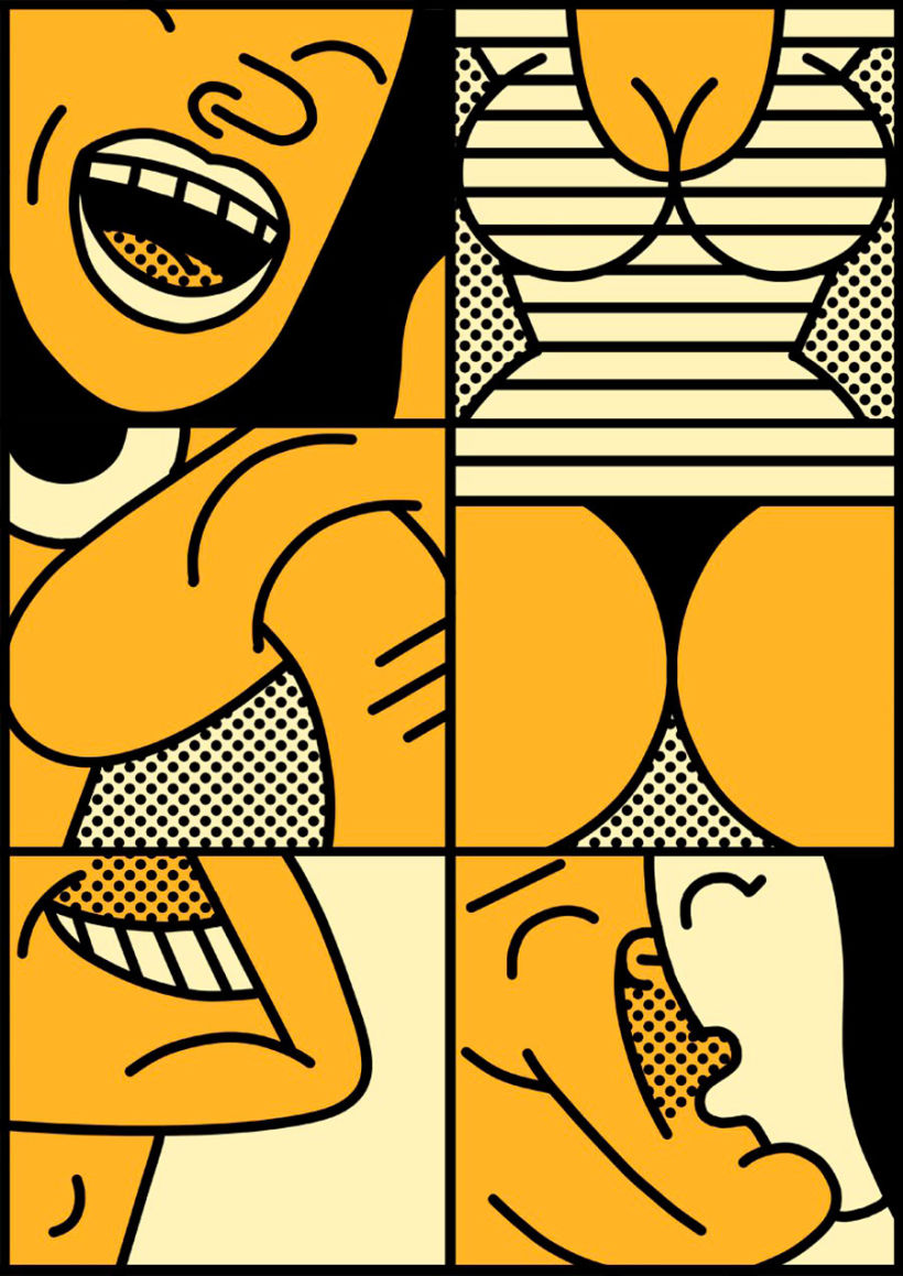 Ilustraciones animadas en clave de cómic de Simon Landrein 19