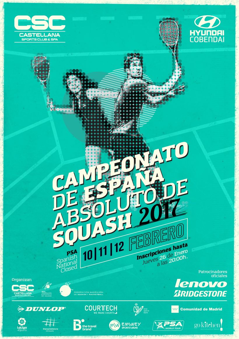 Cartel Campeonato Nacional De Squash 2017 -1