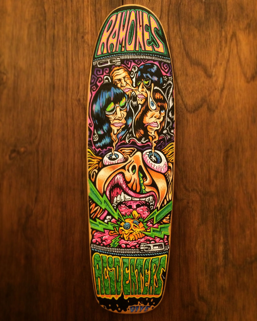 The Ramones - Acid Eaters Longboard. Hey! Oh! Let´s Go! 24