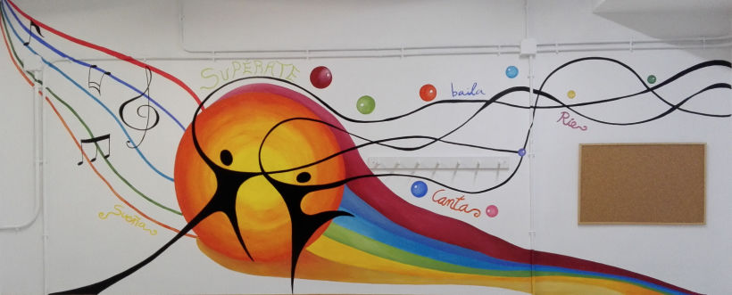 Pintura Mural "Proyecto Cometa"en la "Parroquia Nuestra Señora de la Paz"Sala Jóvenes.Granada.2017 21