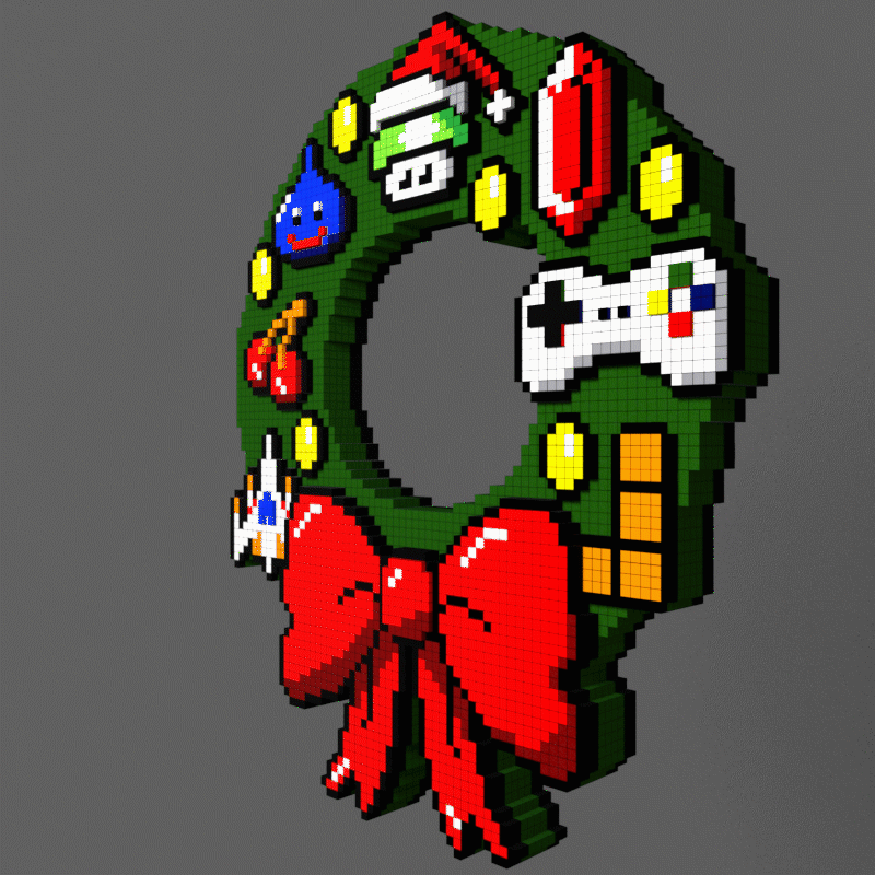 8 Bit Led Xmas Wreath 2