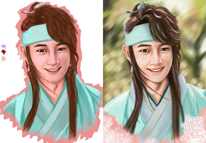 Choi Minho's drawing and 3D modeling from Hwarang:The Beginning 1