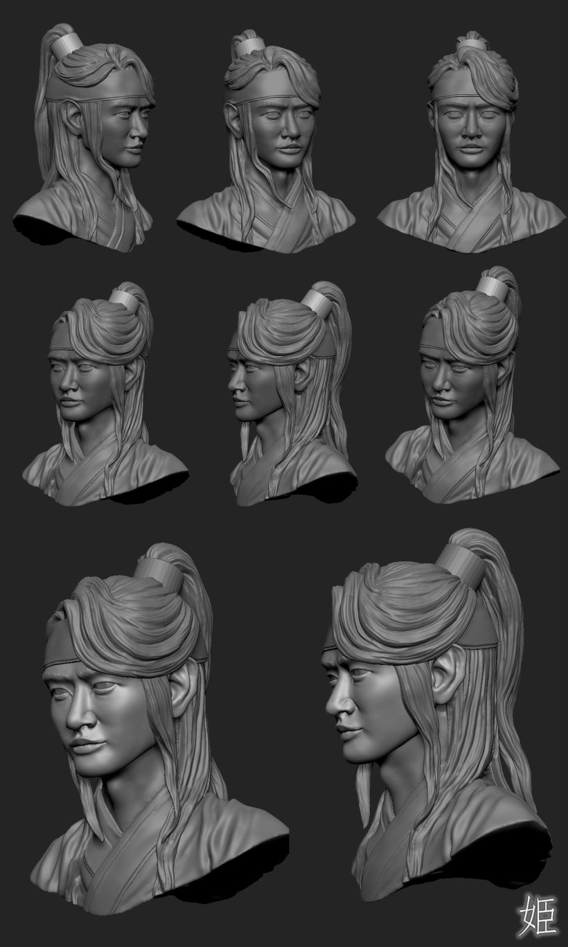 Choi Minho's drawing and 3D modeling from Hwarang:The Beginning 5
