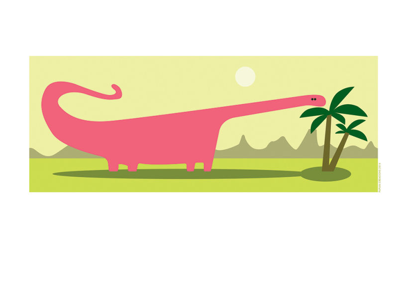 Ilustraciones dinosaurios infantiles para vinilos 1