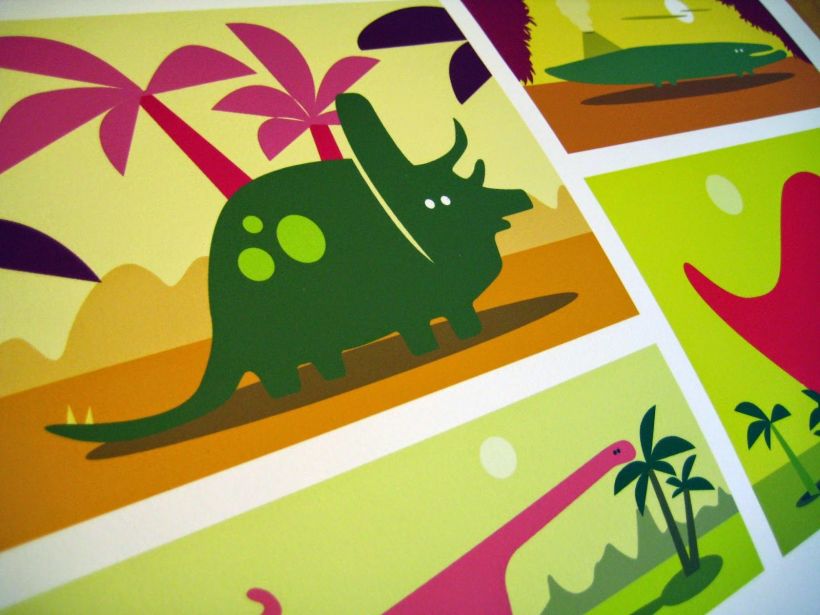 Ilustraciones dinosaurios infantiles para vinilos 2