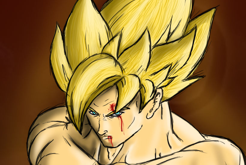 Goku Ilustración digital 4