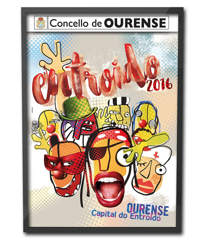 Entroido 2016 Ourense. Cartel y aplicaciones. 2