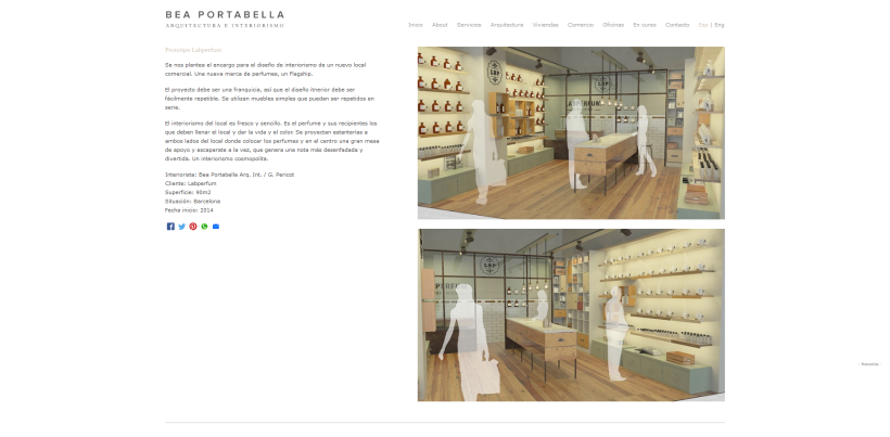 Web profesional para la arquitecta Beatriz Portabella 1