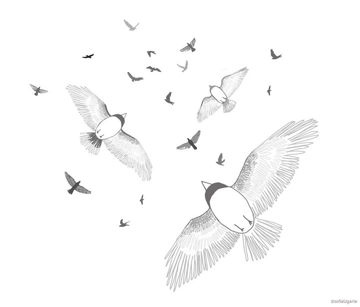 Flying Birds Pattern print Design 1