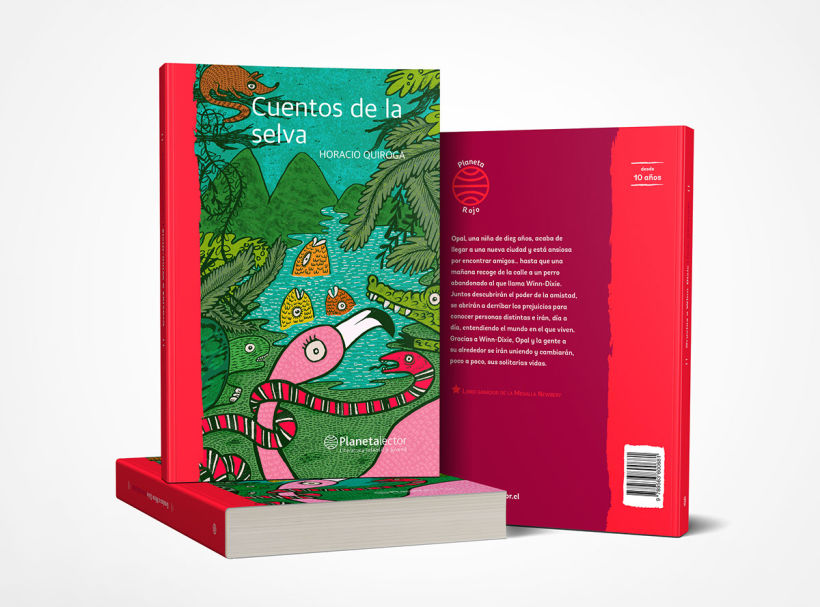 Proyecto realizado para Editorial Planeta México.  Ilustración de portada "Cuentos de la selva" 2017. 0