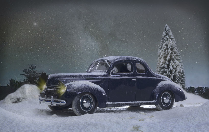 Proyecto: Fotografía creativa en estudio con Ford Deluxe 1939 escala 1/18 -1