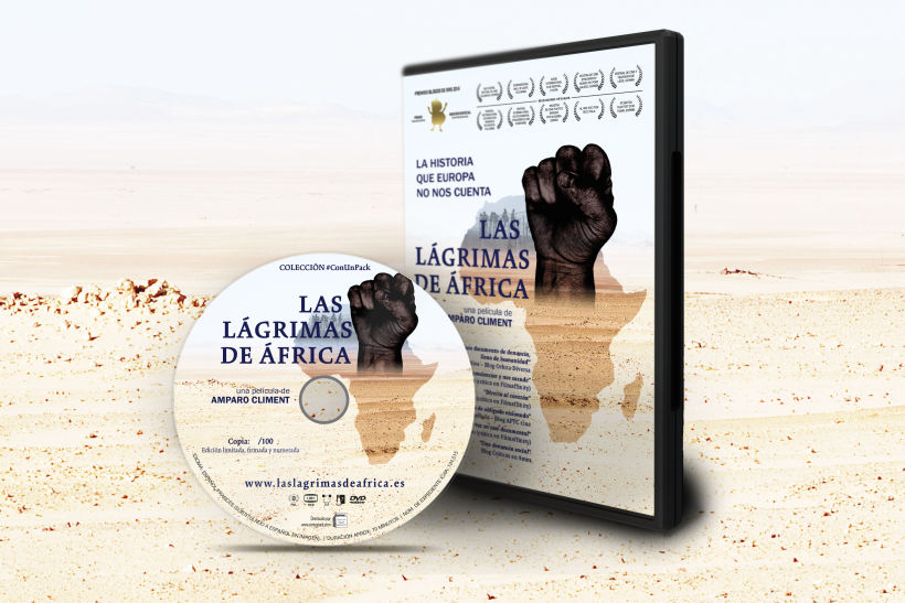 Diseño gráfico del poster y la carátula del DVD para el documental "Las Lágrimas de África" -1