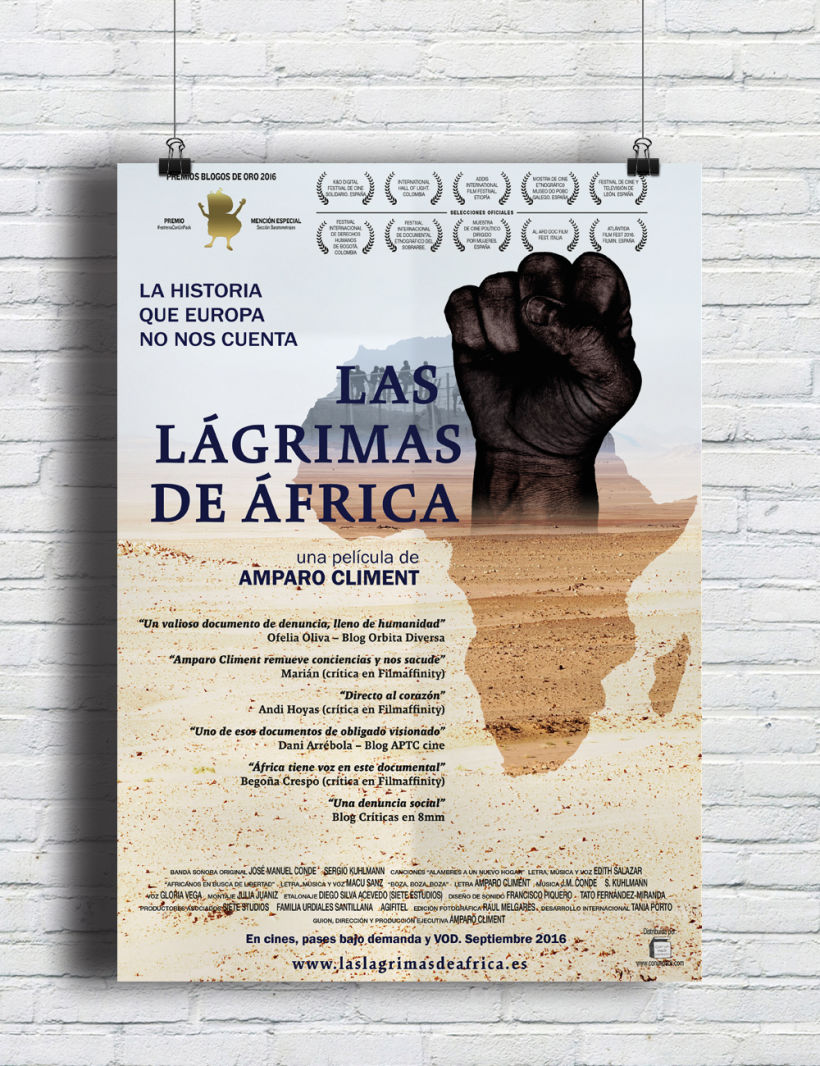 Diseño gráfico del poster y la carátula del DVD para el documental "Las Lágrimas de África" 0