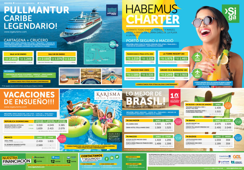 Publicidad Gráfica y Tarifarios | Siga Turismo 2017 -1