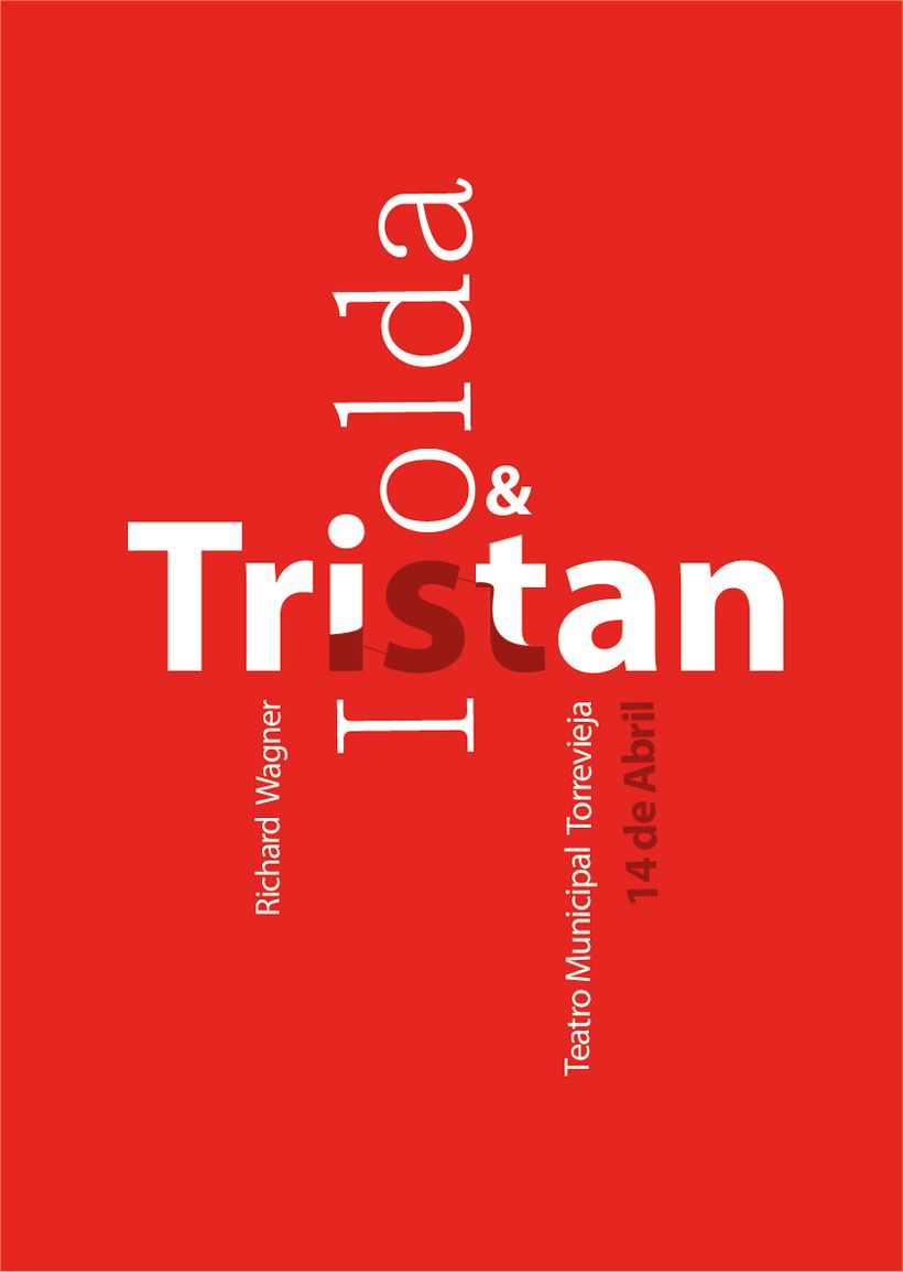 Primer cartel tipográfico para la opera Tristan&Isolda -1