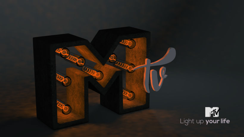 Letra 3D con luces -1