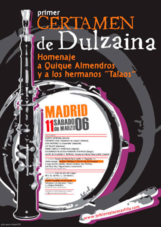 Carteles Certamen de dulzaina y tambor Folklore Plaza Castilla 10