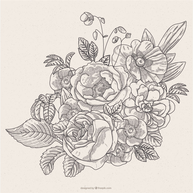 Ilustración vectorial fondo floral 1