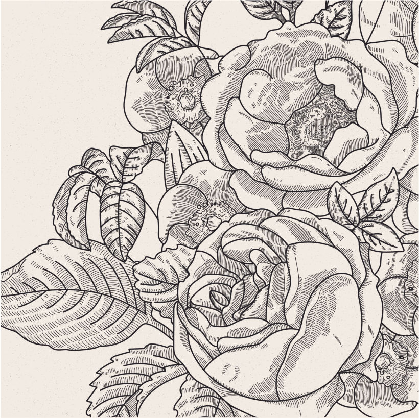 Ilustración vectorial fondo floral 2