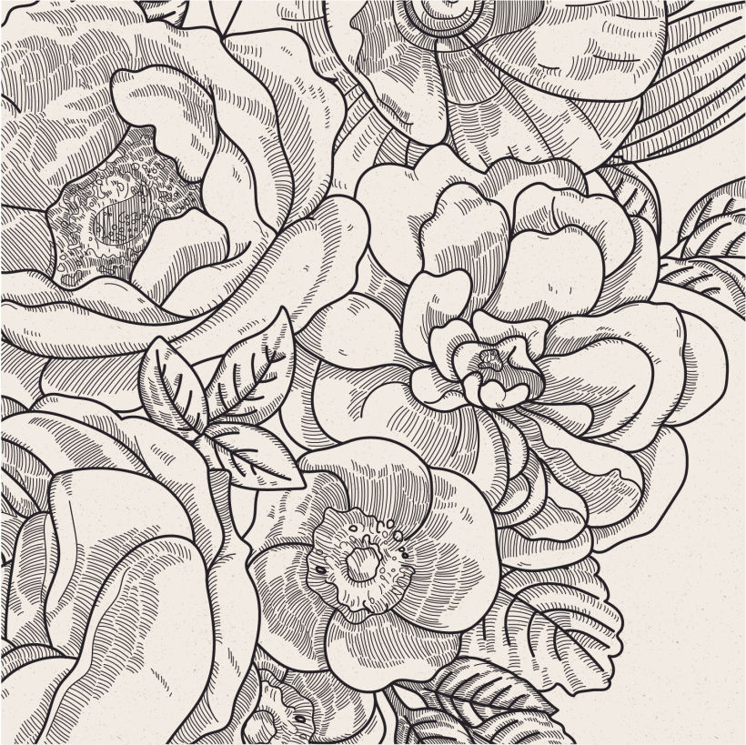 Ilustración vectorial fondo floral 3