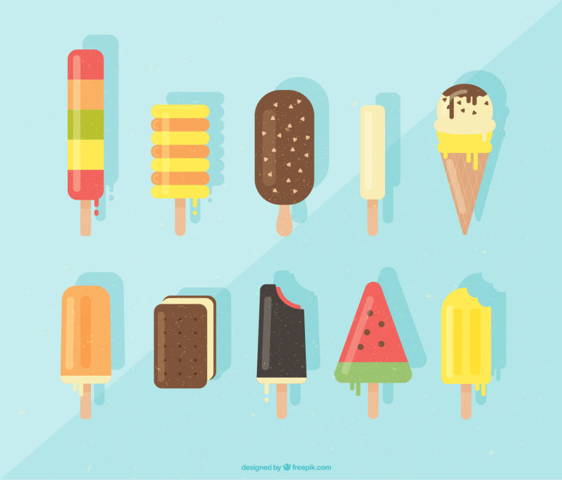 Ilustración vectorial helados 1