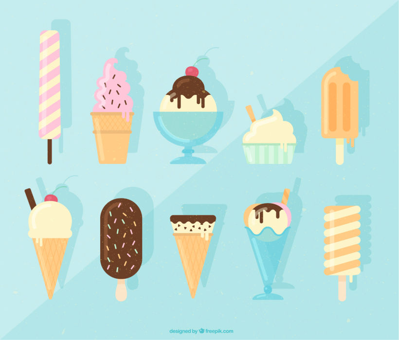 Ilustración vectorial helados 2