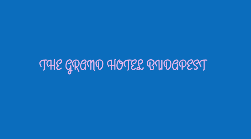 The Grand Hotel Budapest - Motion Graphic 8