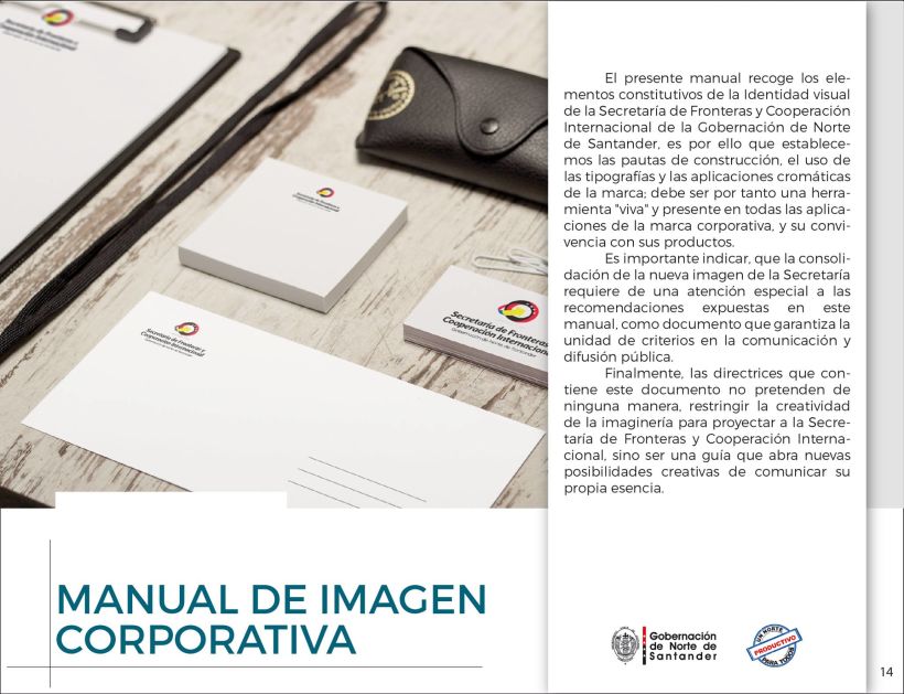 Manual de Identidad Visual Corporativa (Secretaría de Fronteras y Cooperación Internacional) 13