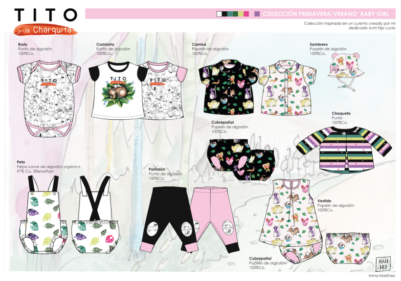 Colección moda baby girl : Inspirada en un cuento "TITO y la Charquita" creado por mi. 3