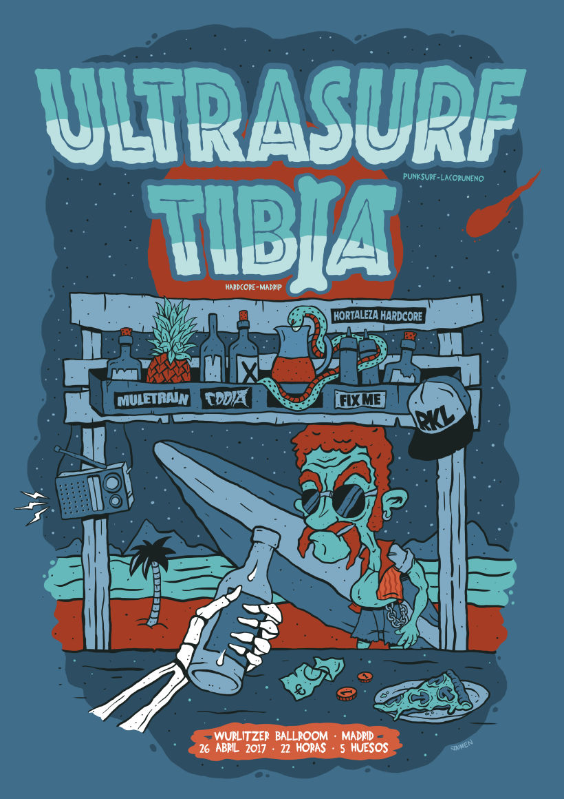 Cartel para concierto: ULTRASURF & TIBIA -1
