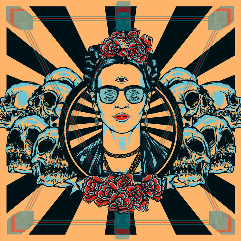 Frida kahlo Psychedelic 4